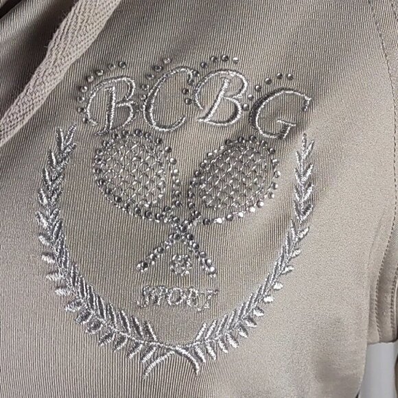 BCBG MaxAzria Tan/Beige/Light Brown, Women's Zip Up Hoodie. Size Large - Picture 2 of 16